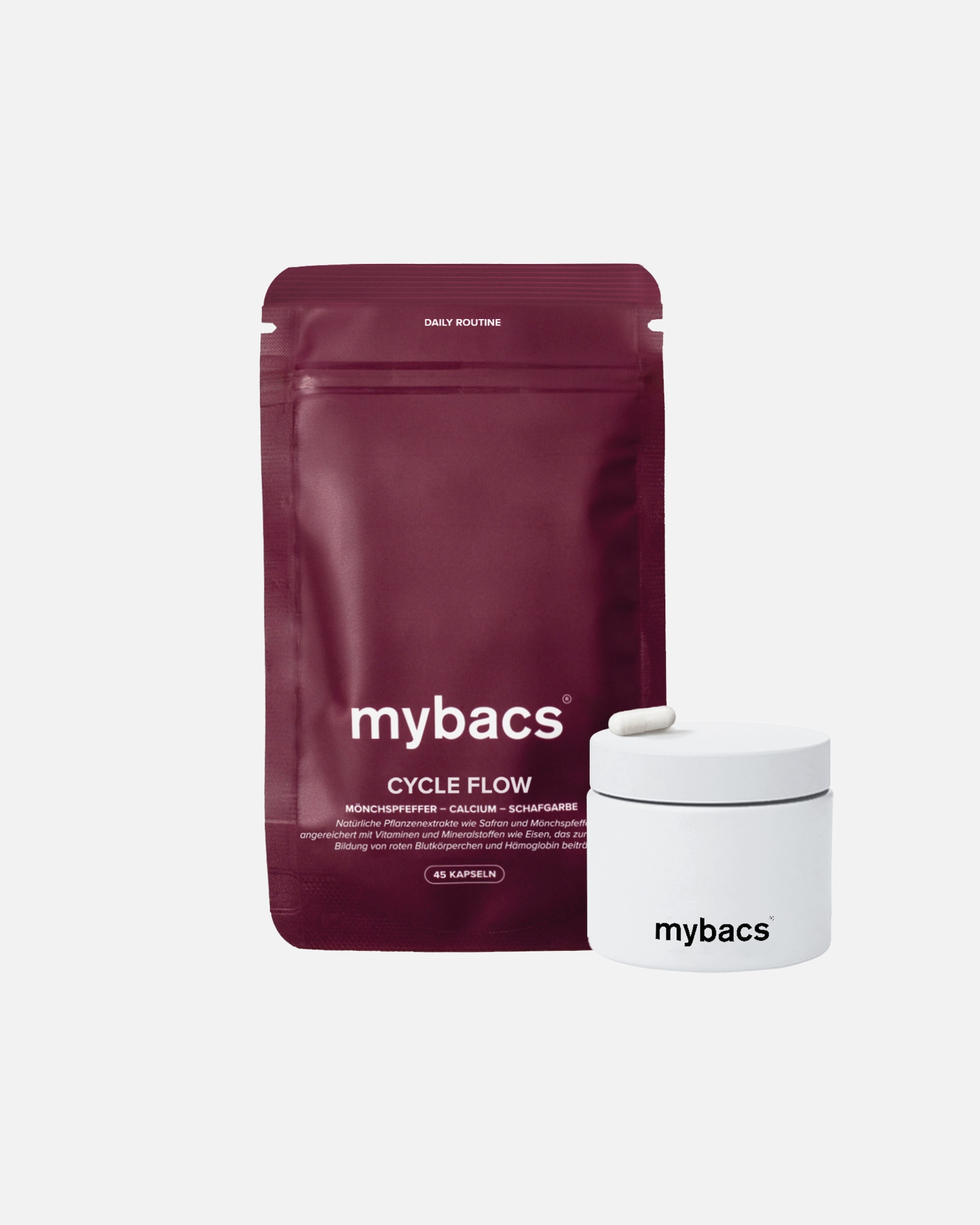 Nahrungsergänzungsmittel für Unisex mybacs Default Brand Line Cycle Flow (135 / 270 Kapseln) - Zyklus & Hormone¹ 6-Monats-Paket (270 Kapseln)