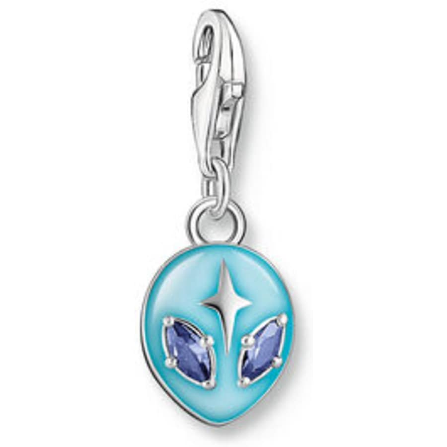 Thomas Sabo Charm 925er Silber, Emaille blau Damen