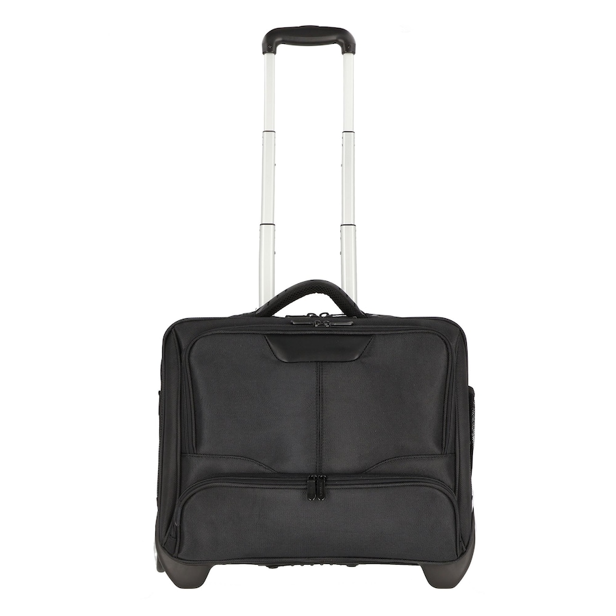 Dermata 2 Rollen Businesstrolley 41 cm Laptopfach schwarz Schwarz Herren