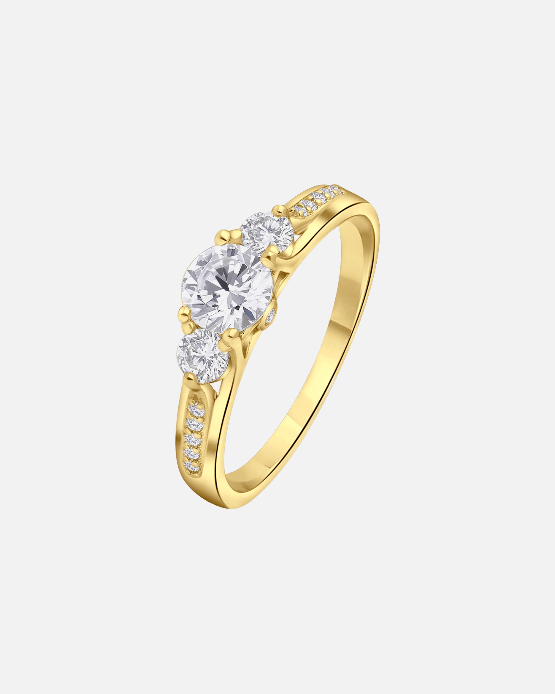 Ring für Weiblich Lucardi Ringe 925 Silber Gold - 62mm