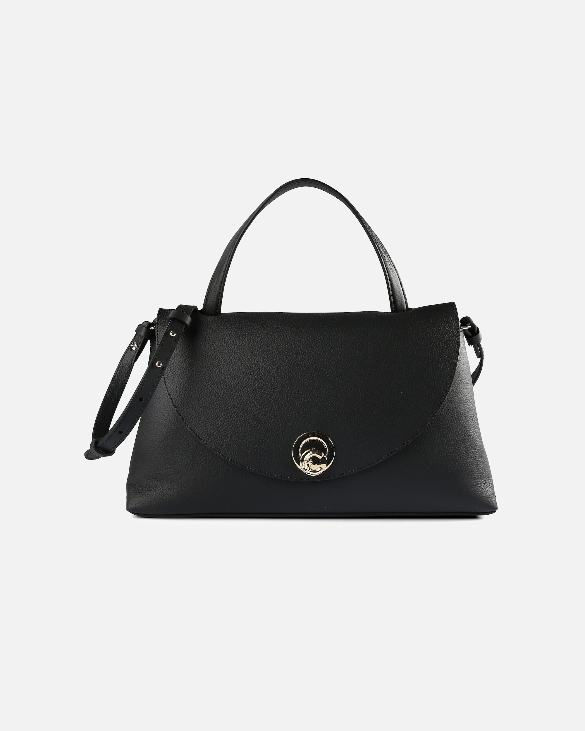 Clutch für Weiblich Coccinelle Nikla Schultertasche noir-cognac