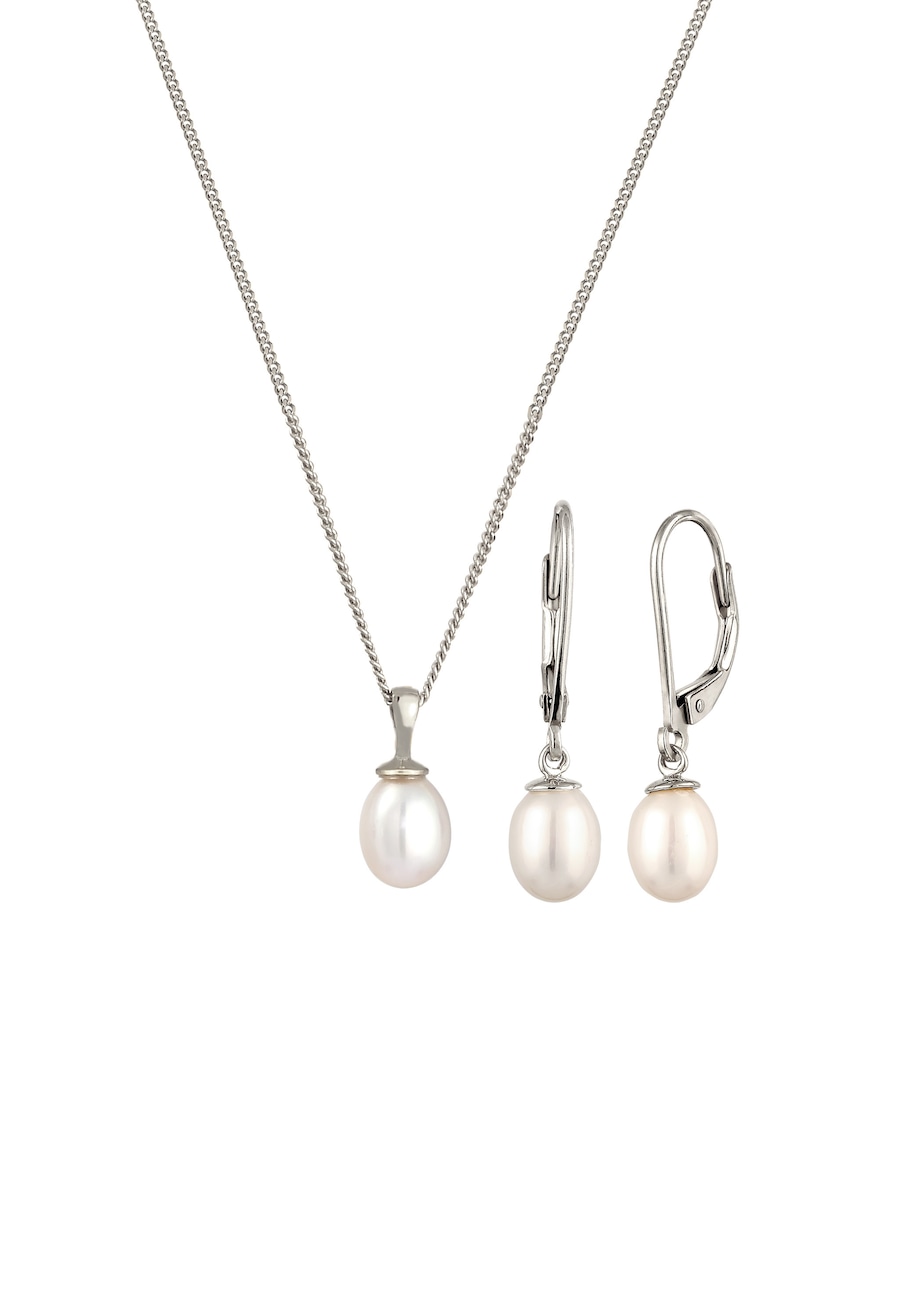 Elli Süßwasserzuchtperlen Weiß 925 Sterling Silber silberfarben Damen
