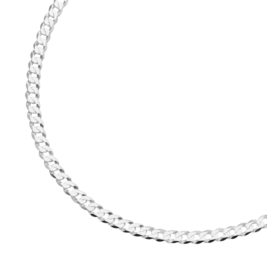 Smart Jewel Kette Panzerkette diamantiert, massiv, Silber 925 50 cm