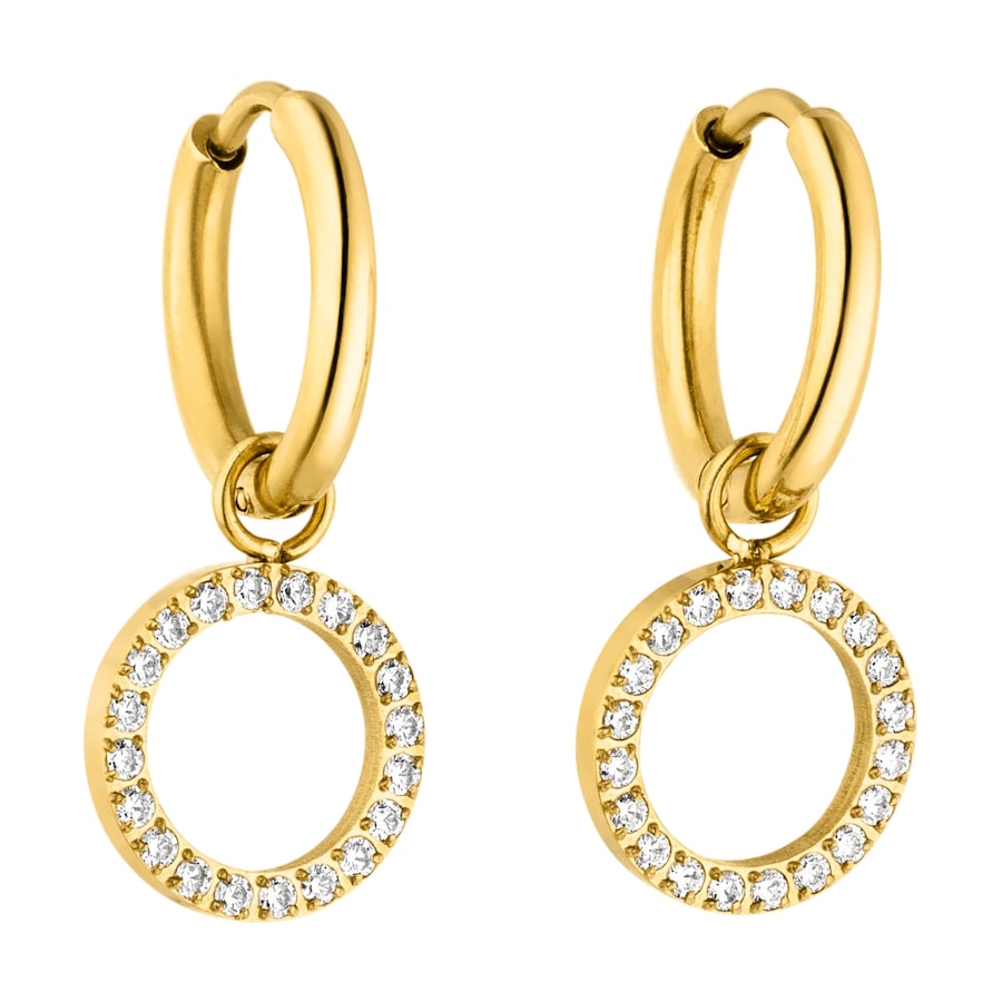 Purelei Closed Glow Creolen 100% Edelstahl Gold Hellbraun Damen
