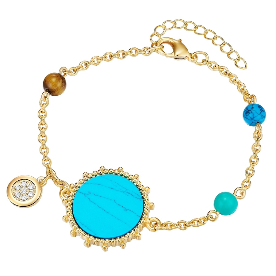 Lulu & Jane Armband Metall-Legierung verziert mit Kristallen von Swarovski in Gelbgold 18,0 cm Basislänge + 3,0 Verlängerung Damen