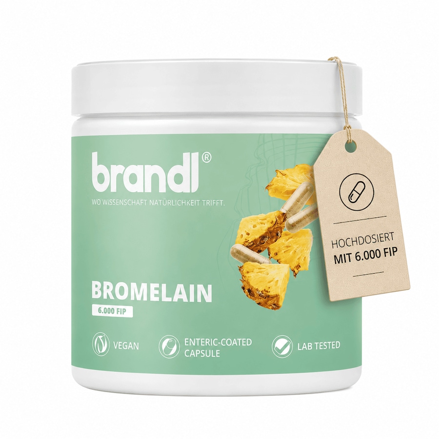 Brandl Nutrition Bromelain | Enzyme aus der Ananas 86 g Schwarz