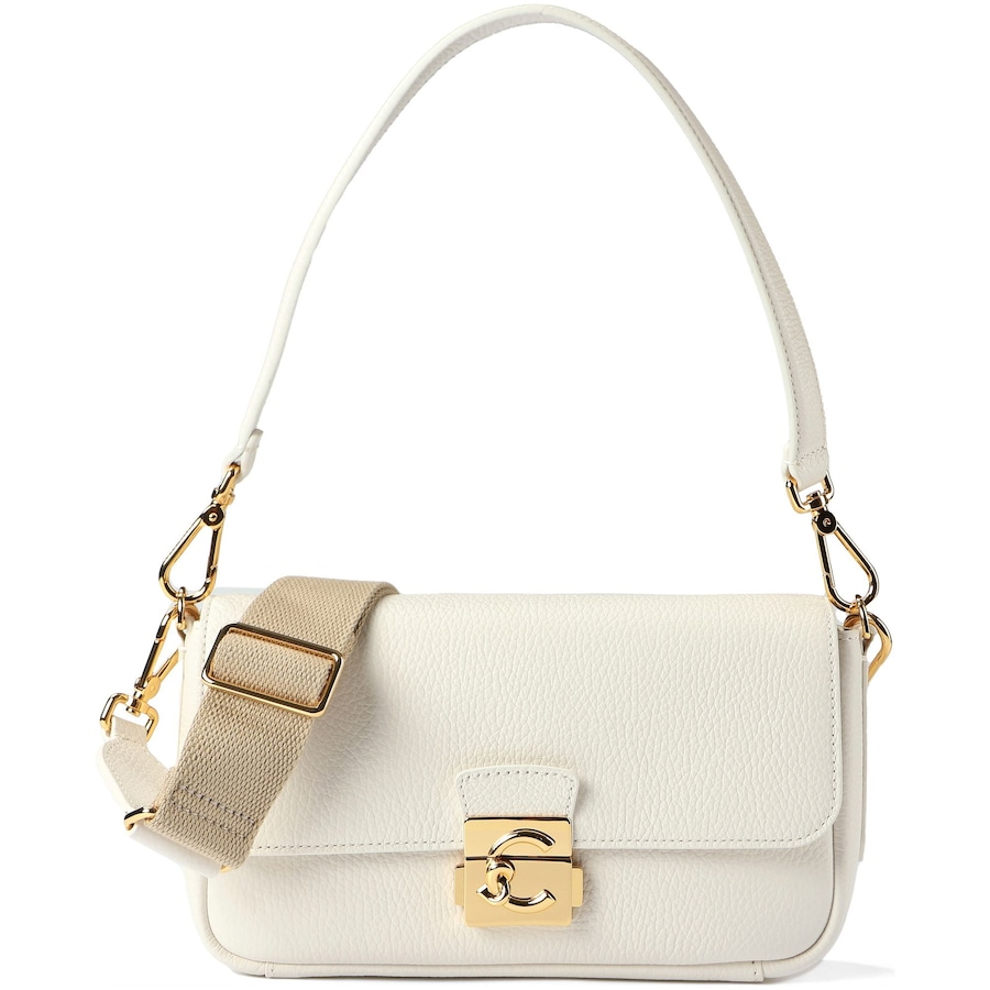 Coccinelle C-Me Lock Schultertasche pearl Weiss Damen