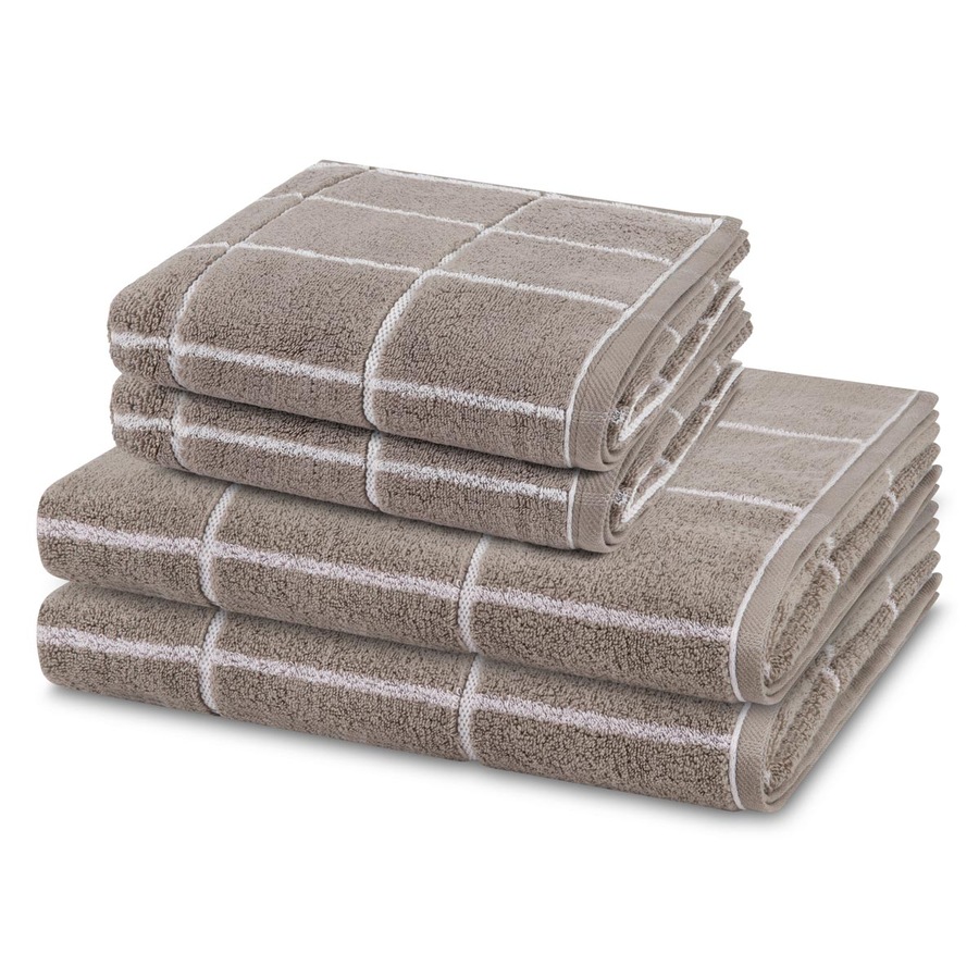 ROSS Handtuch-Set Sensual Skin (4-teilig) Flanell Grau