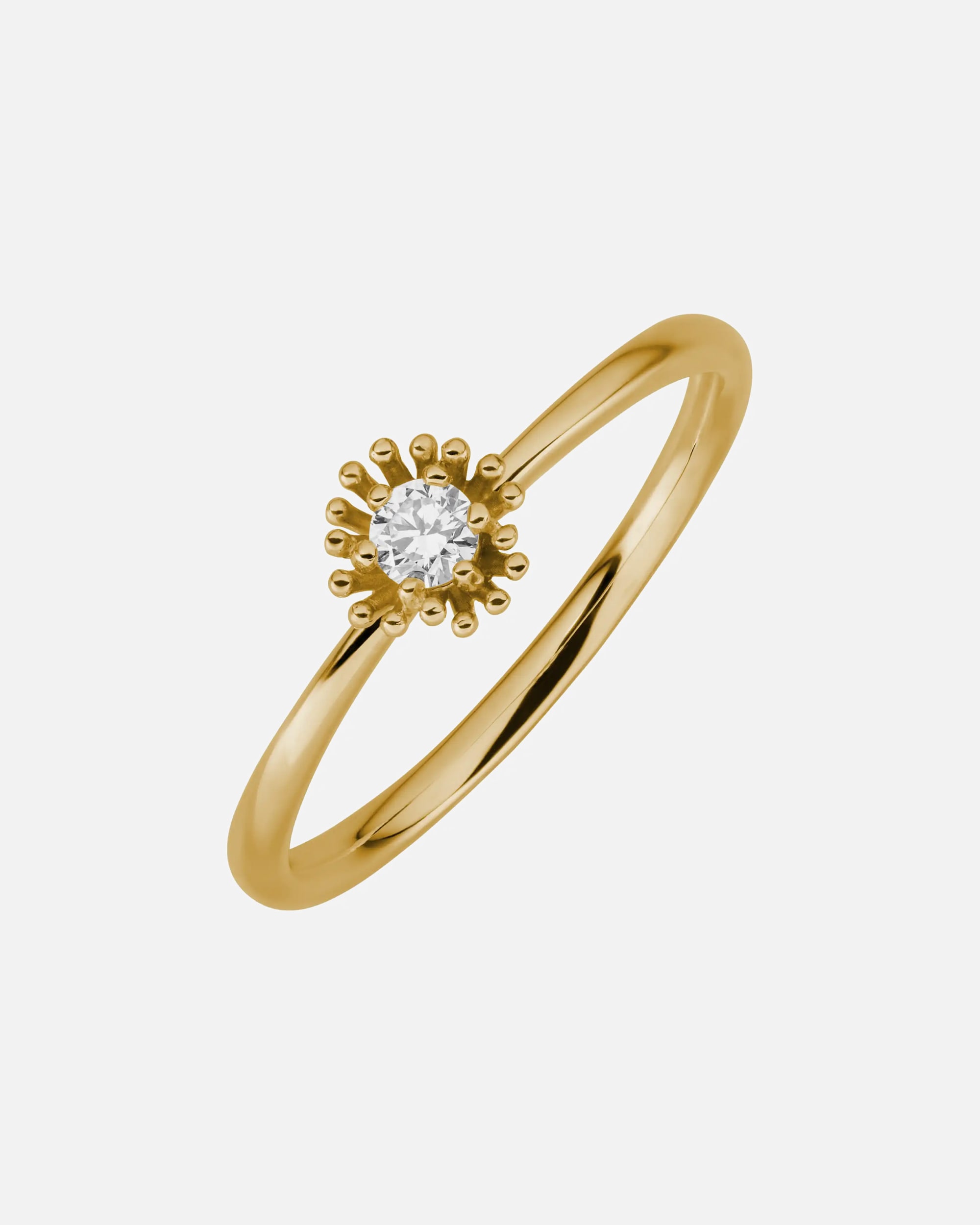 Ring für Weiblich Lyomi Default Brand Line Ring 585/- Gold Diamant Lab Grown weiß 0,10ct. 054 (17,2)