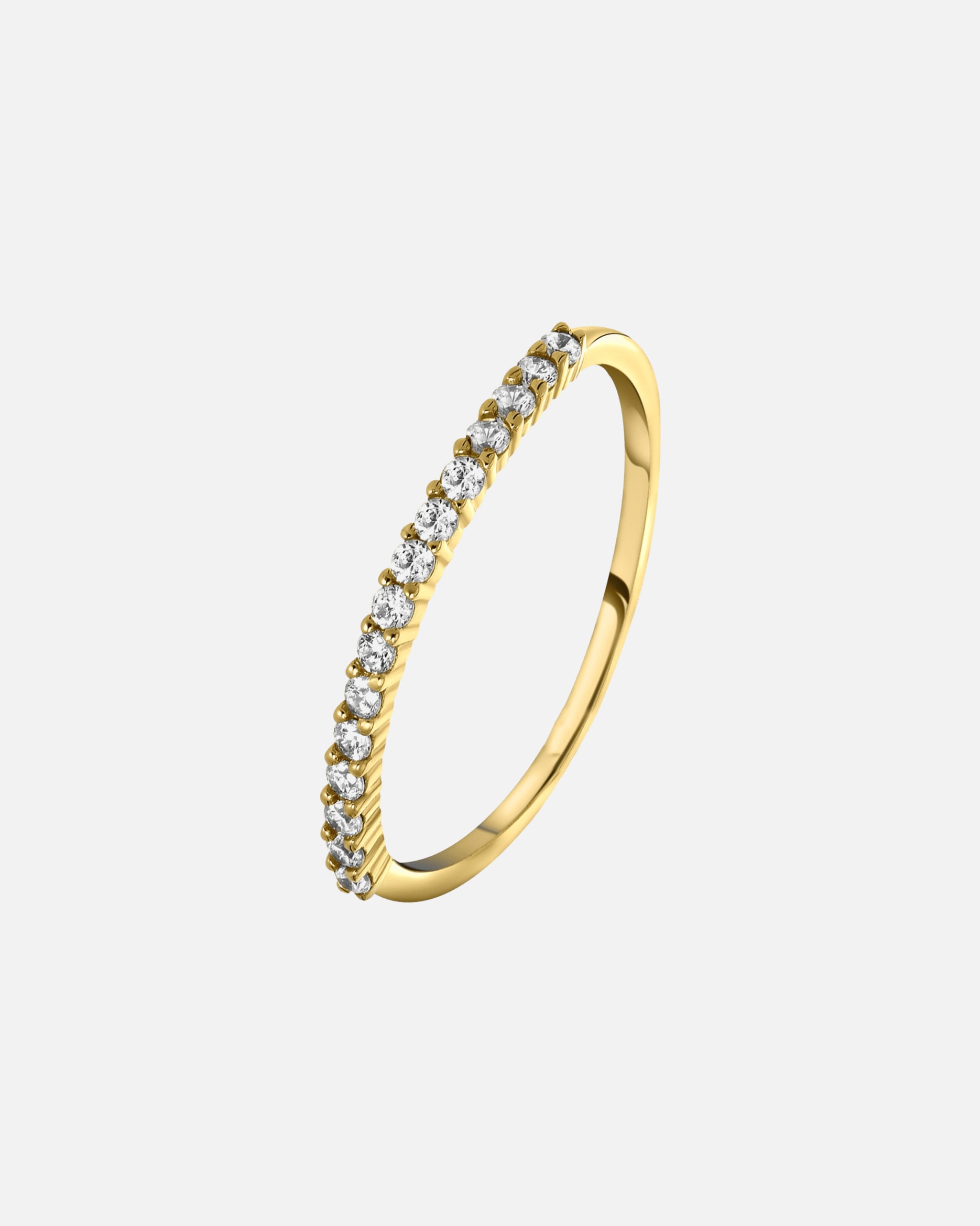 Ring für Weiblich Lucardi Ringe 925 Silber - goldfarbig 50mm