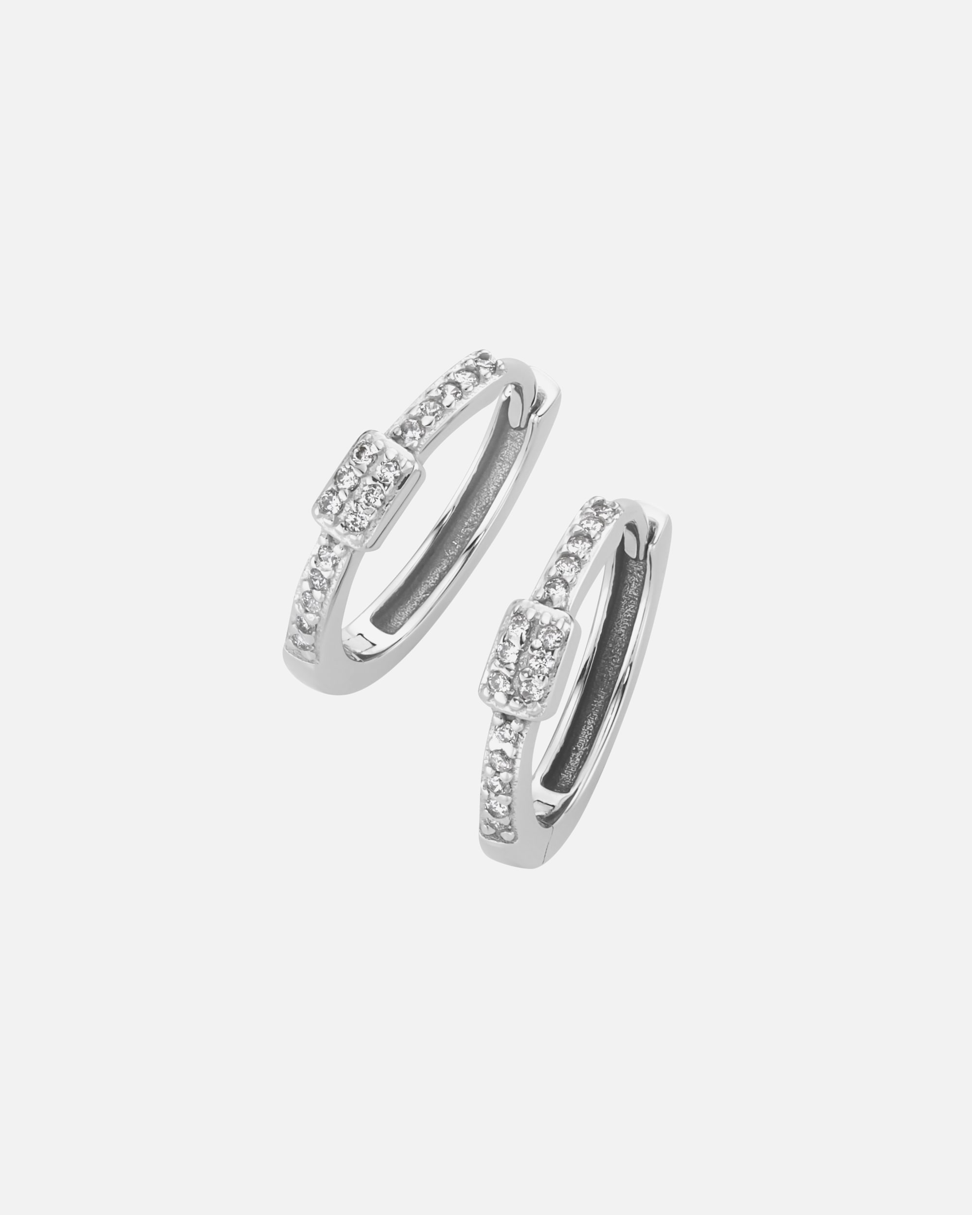 Ohrringe für Unisex Luigi Merano Creolen mit Zirkonia, Gold 375 1,5 cm