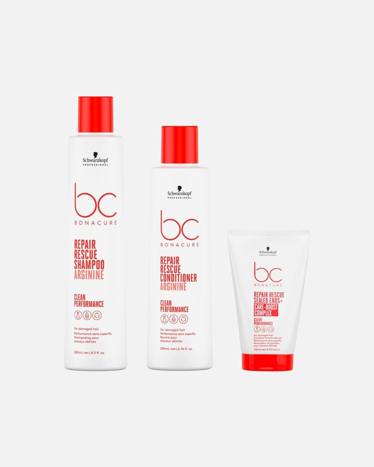 Haarpflegeset für Weiblich Schwarzkopf Professional BC Repair Rescue Bundle Sealed Ends (Shampoo + Conditioner + Sealed Ends) 1 Stück