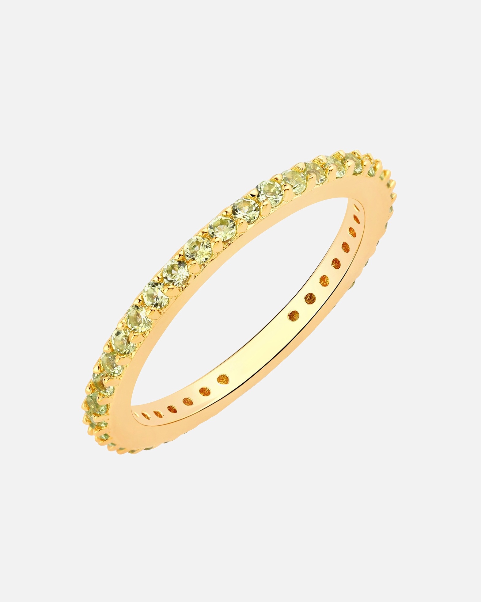 Ring für Weiblich Rafaela Donata Ring aus Sterling Silber in Gelbgold mit Peridot 50