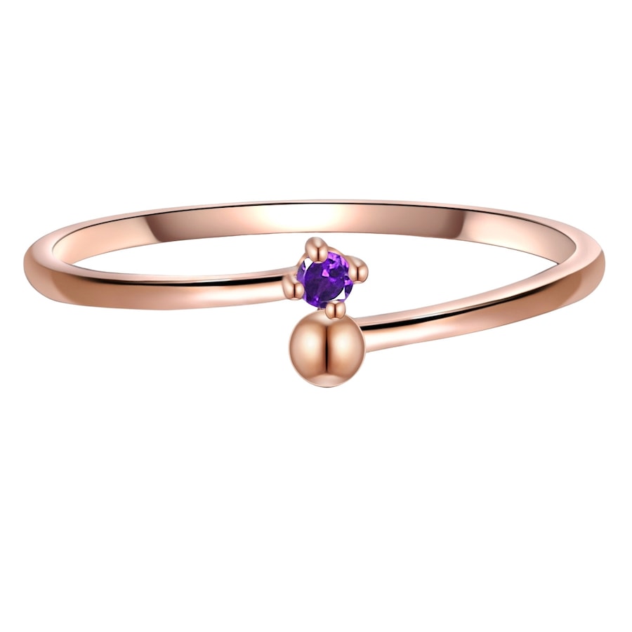 Glanzstücke München Ring Sterling Silber Amethyst in Roségold 60 Damen