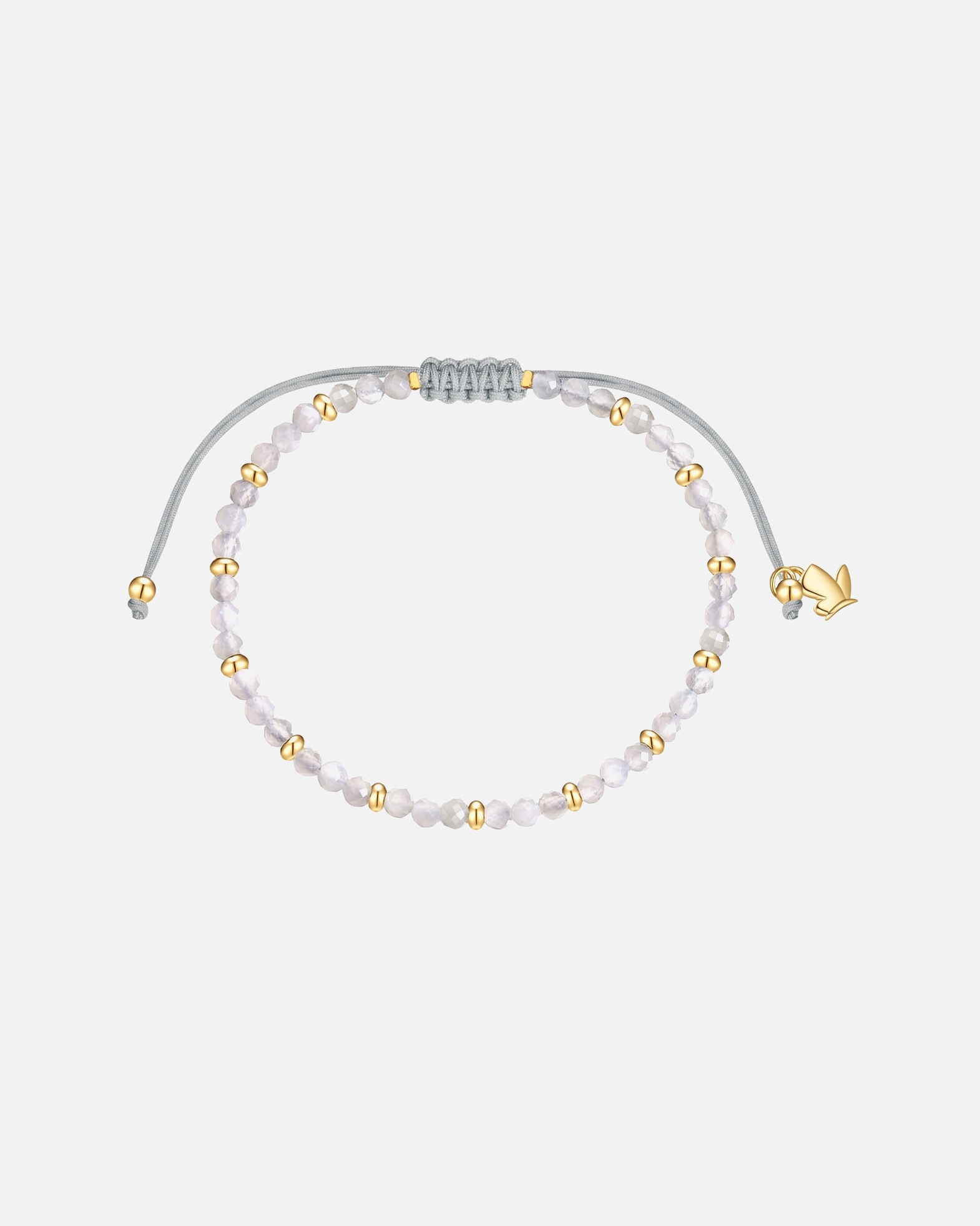 Armband für Weiblich Glanzstücke München Armband aus Edelstahl in Gelbgold mit Mondstein 15,0 - 22,0 cm, flexibel einstellbar