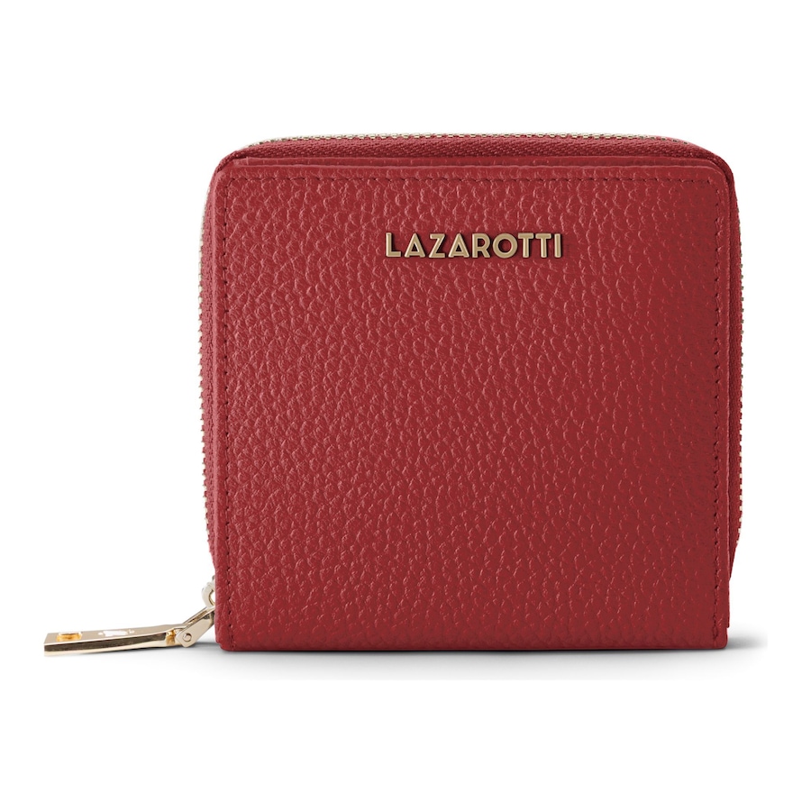 Lazarotti Bologna Leather Damengeldbörse red Schwarz Damen