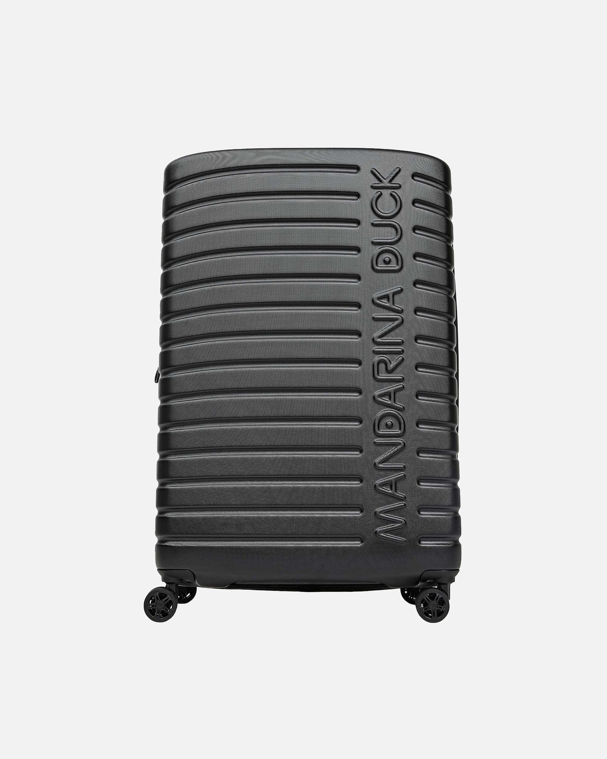 Trolley für Männlich Mandarina Duck Flyduck 4 Rollen Trolley 75 cm mit Dehnfalte black