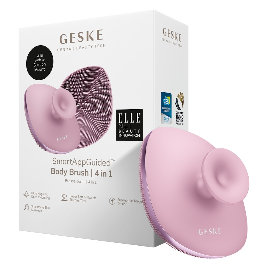 GESKE Body Brush | 4 in 1 Design mit Metallring Reinigungsbürste Pink