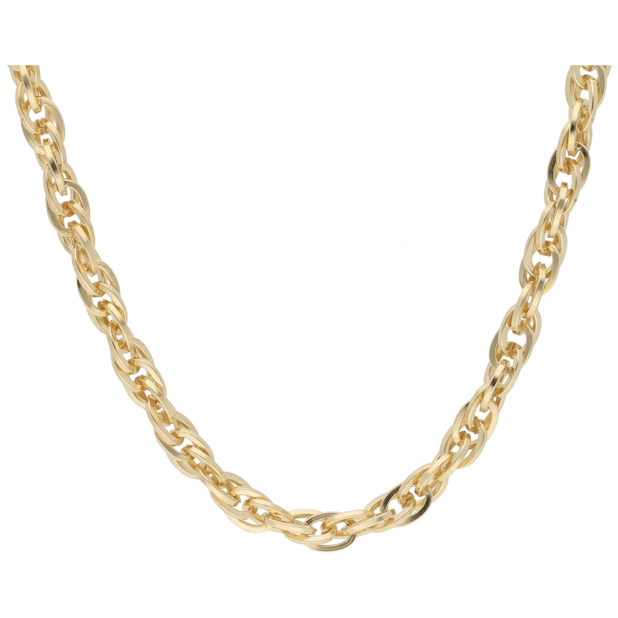 Jacques Charrel Kette Doppel - Ankerkette, Messing vergoldet 45 cm Gold Damen