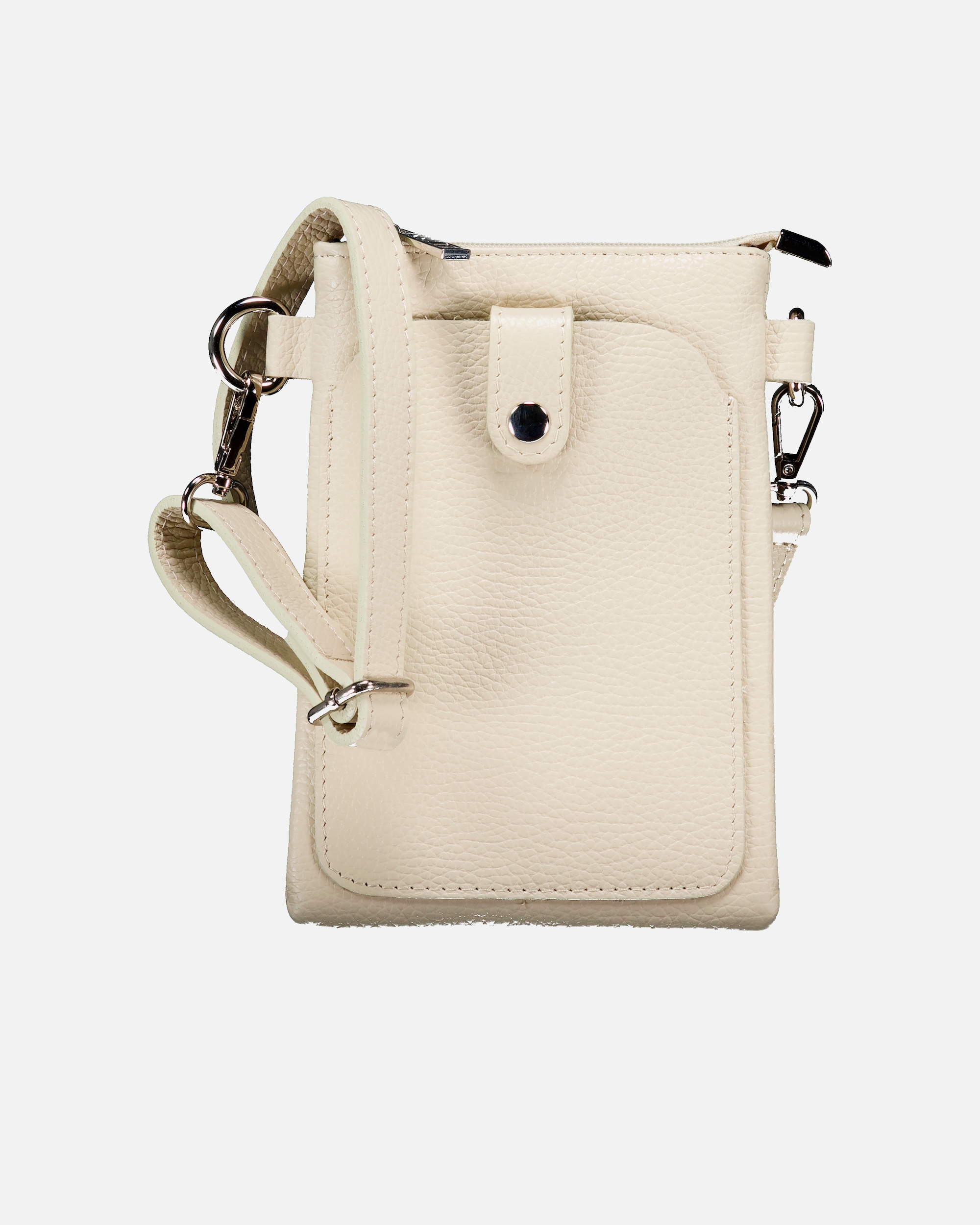 Umhängetasche für Weiblich Hausfelder Manufaktur Umhängetasche / Handytasche mit Silberfittings Beige