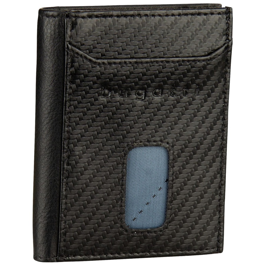 Bugatti Geldbörse Secure Slim Mini Zip Special 1485C Schwarz Herren
