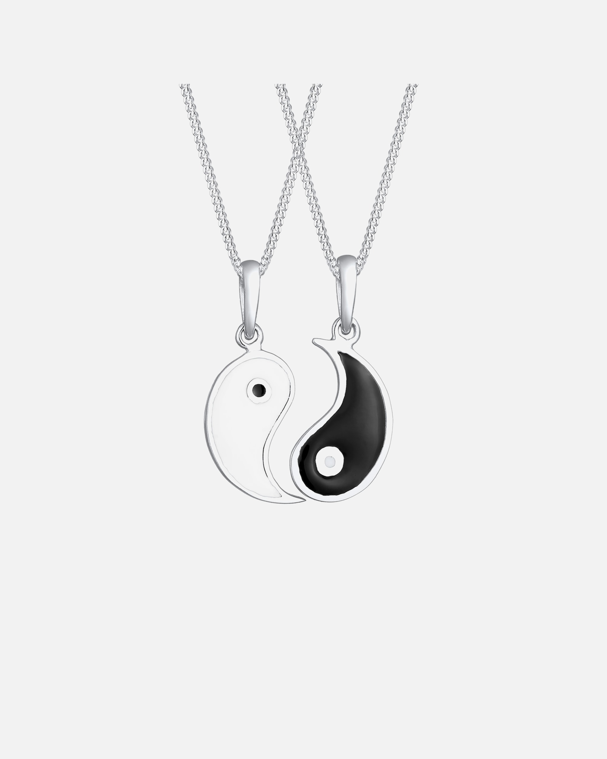 Halskette für Unisex Elli Partnerketten Yin Yang 925 Sterling Silber 45