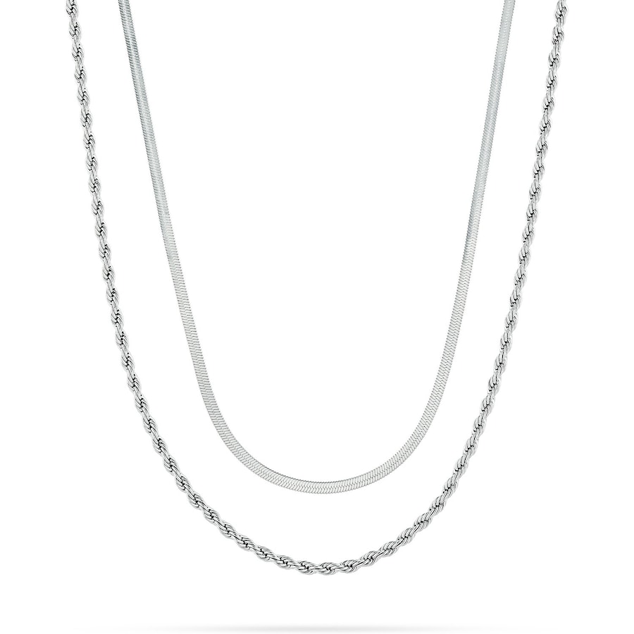 Esprit Kette Edelstahl silber Damen