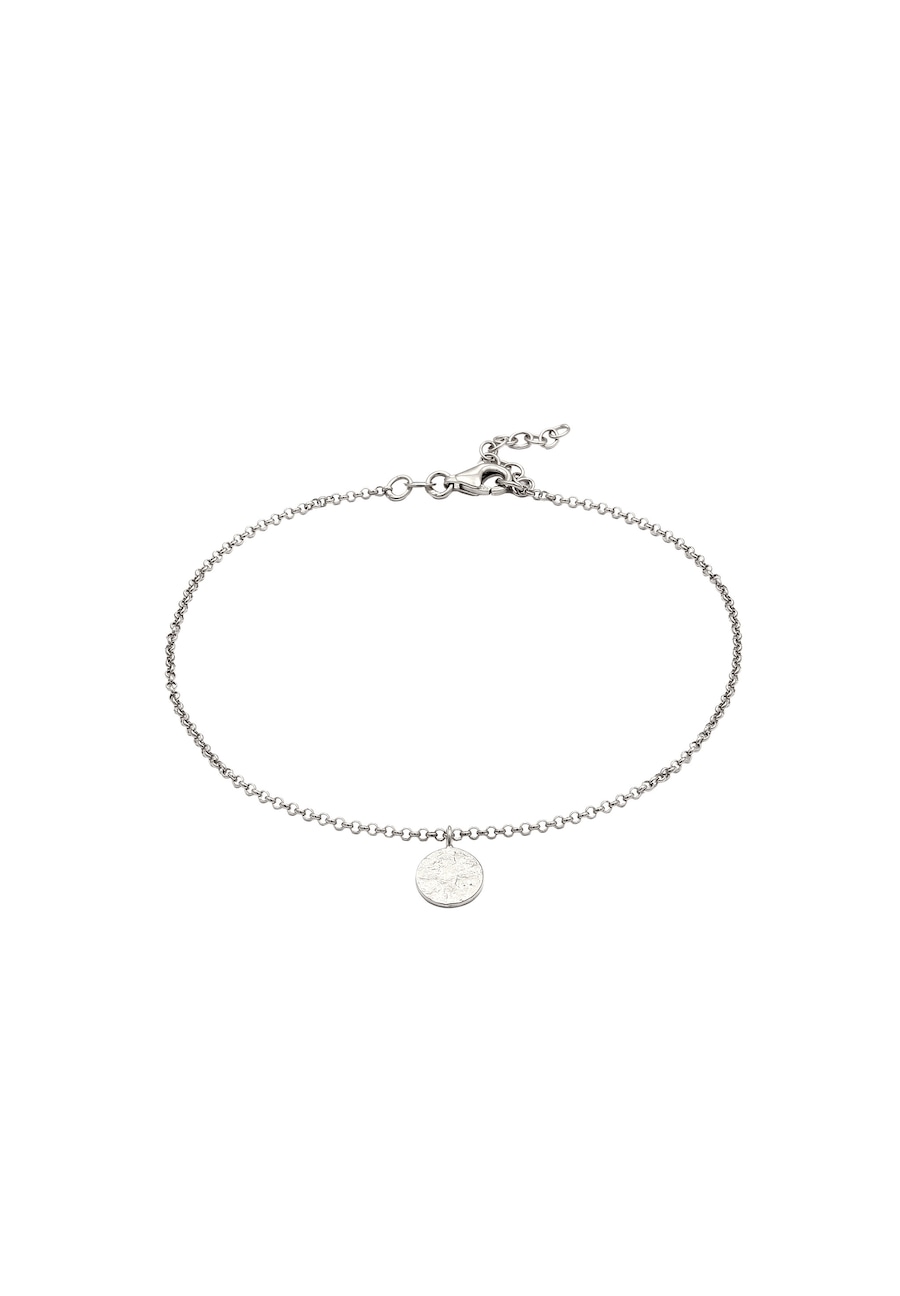 Elli Plättchen Strukturiert 925 Sterling Silber silberfarben Damen