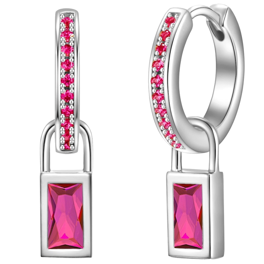 Glanzstücke München Creolen Sterling Silber Korund in 23,1 mm Damen