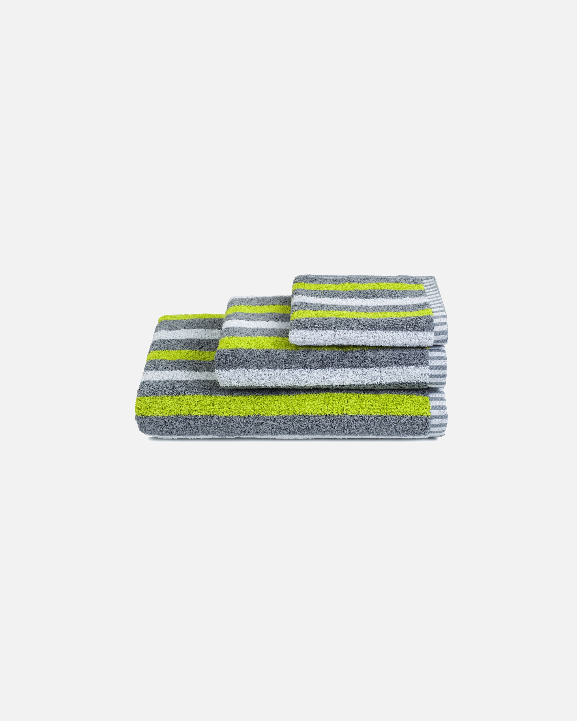 Handtuch für Unisex grace grand spa Handtuch Set in gestreiftem Design One Size / Limette