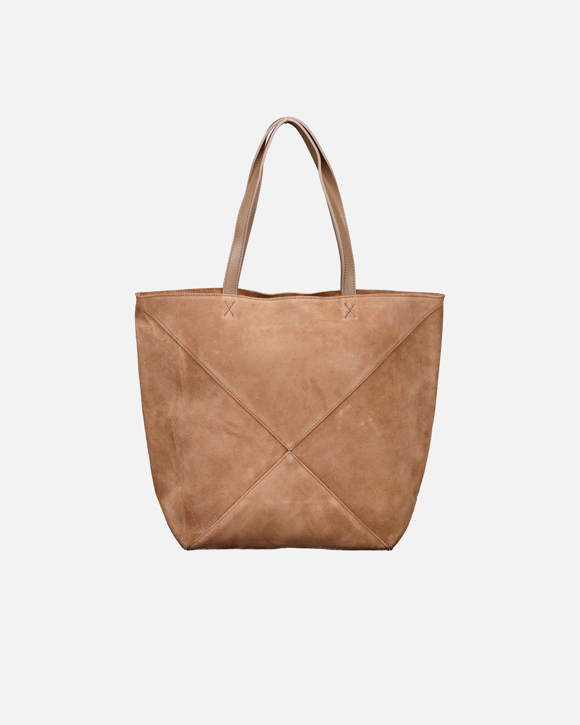 Shopper für Weiblich Hausfelder Manufaktur Shopper Velours mit herausnehmbarem Etui Taupe