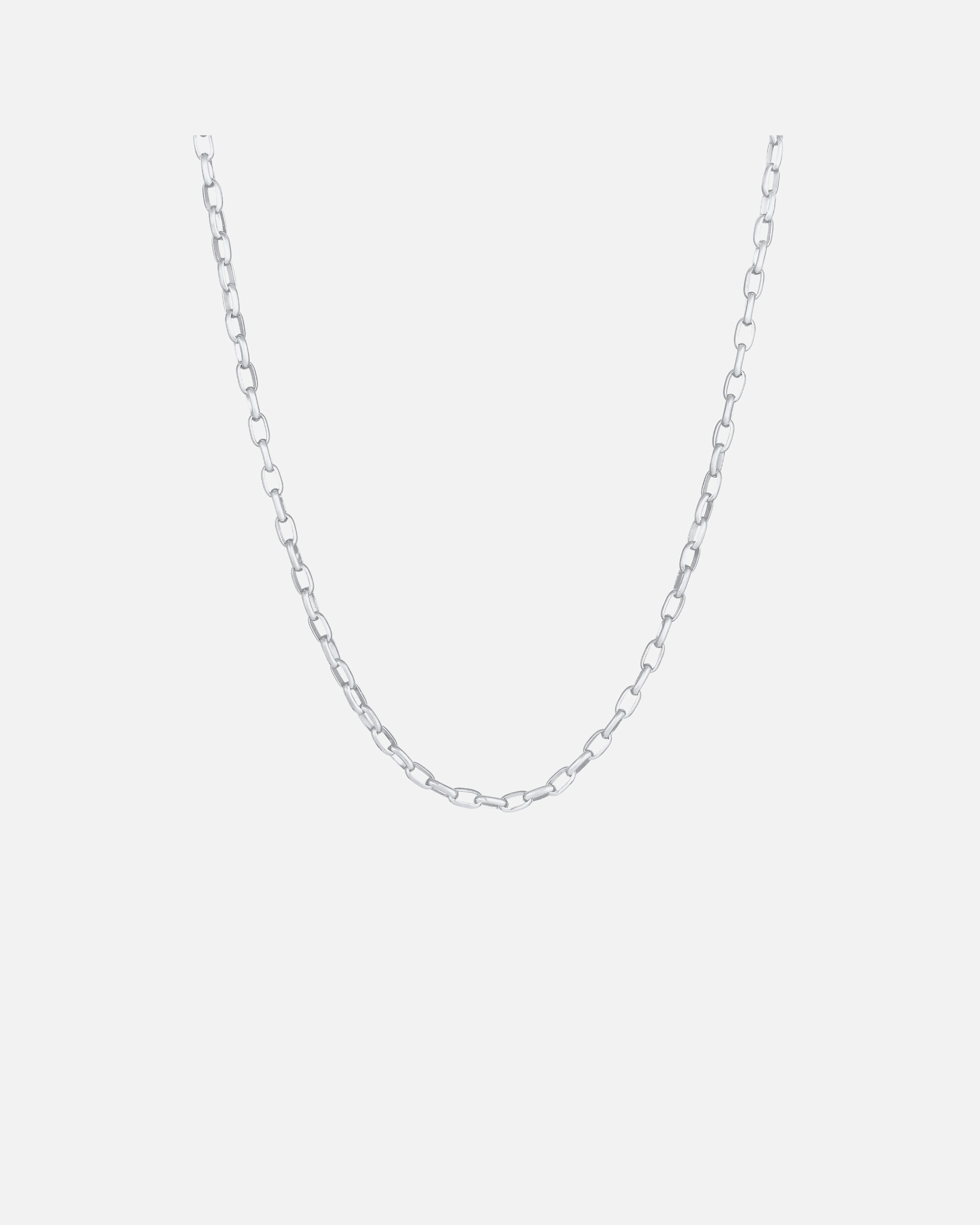 Halskette für Männlich KUZZOI Herren Rundanker Oval Basic 925 Silber 60