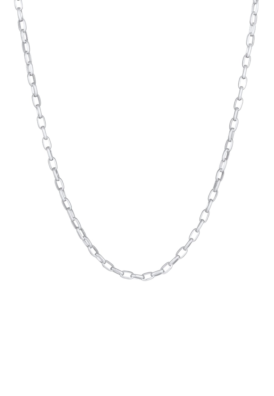 KUZZOI Herren Rundanker Oval Basic 925 Silber 60
