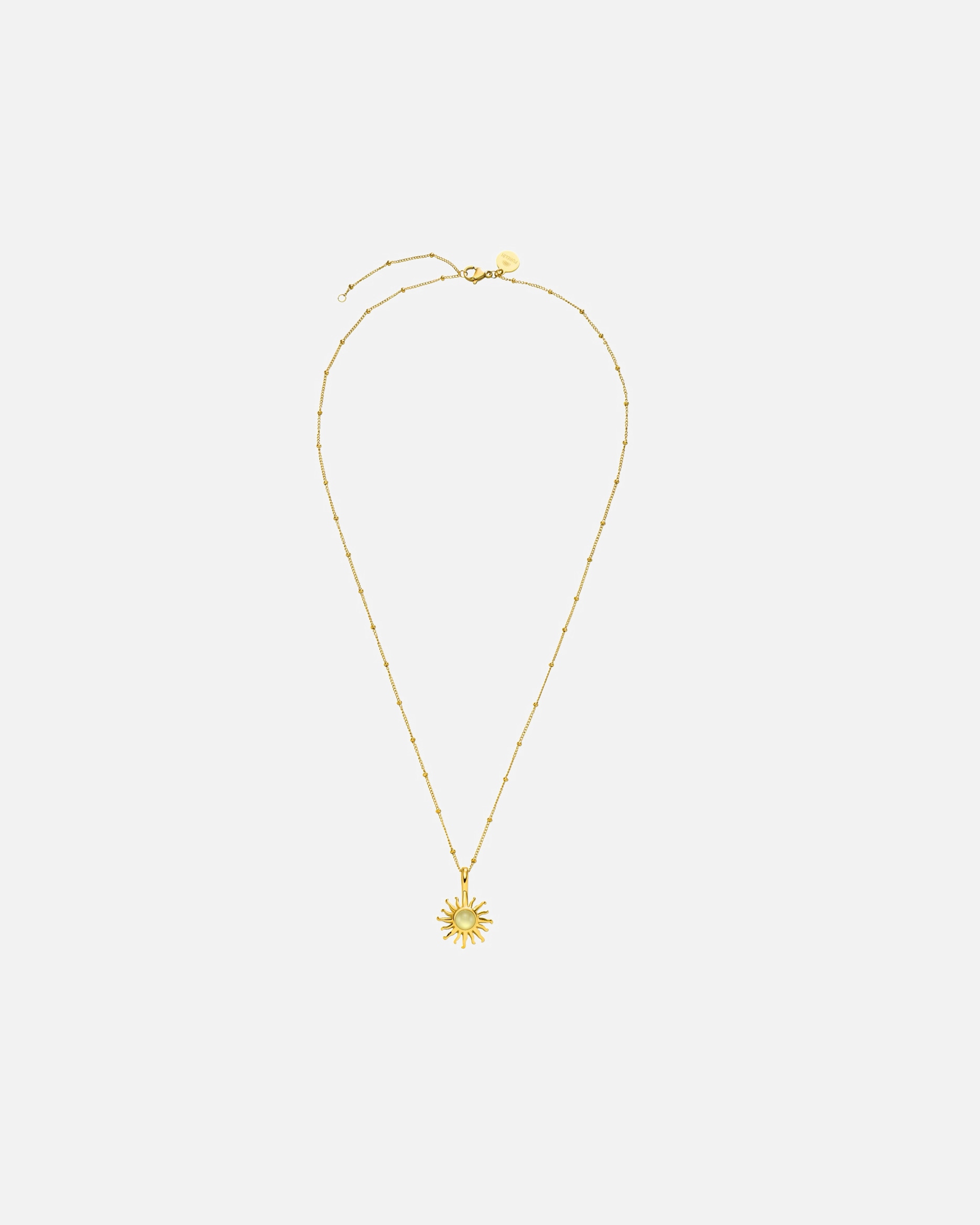 Halskette für Unisex Purelei Sun Peridot Kette 100% Edelstahl Gold