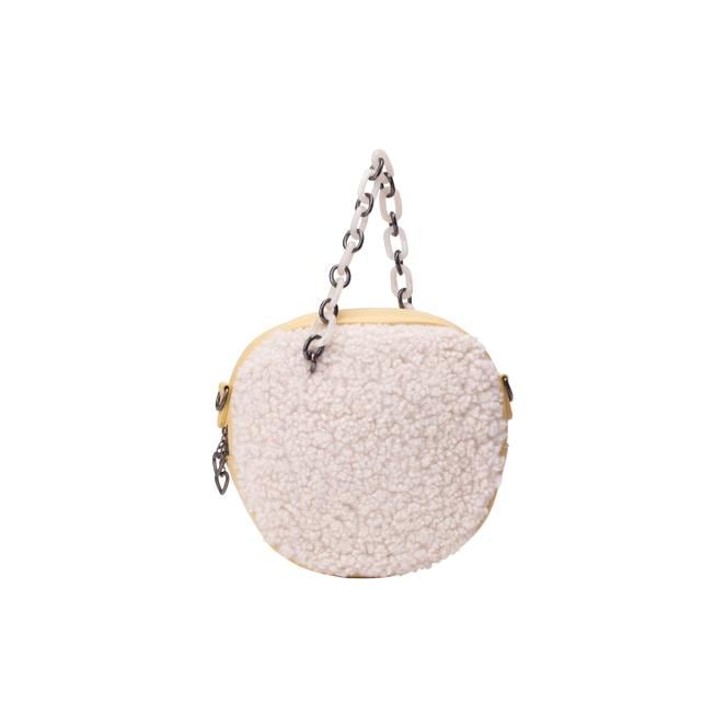 myMo Tasche mit Teddyfell CREME Damen