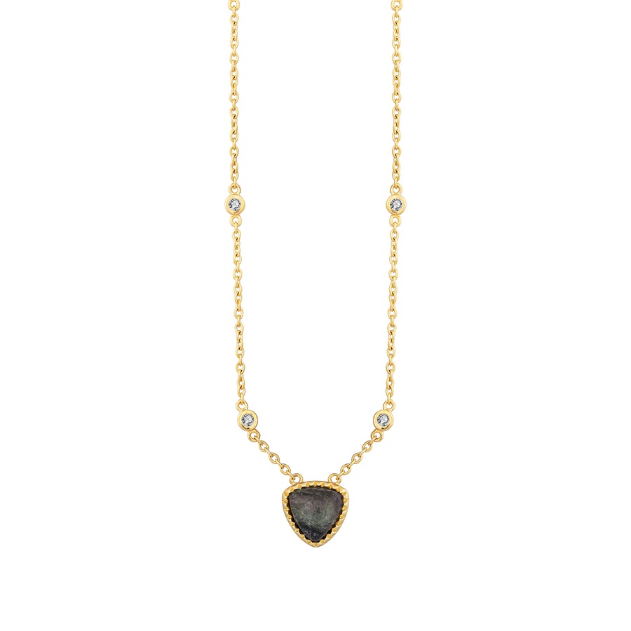 caï Collier 925/- Sterling Silber Labradorit 42+3cm Damen