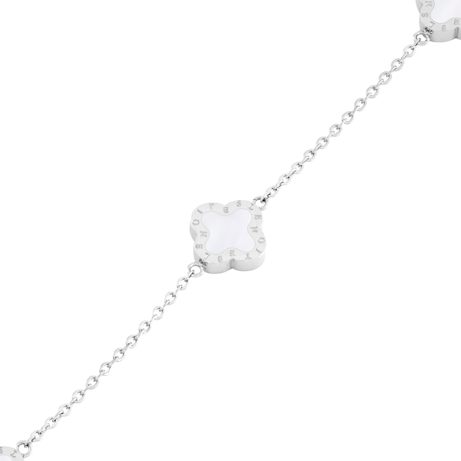 Lenoites Armband 'Four-leaf Clover Mini' silver white Grau Damen