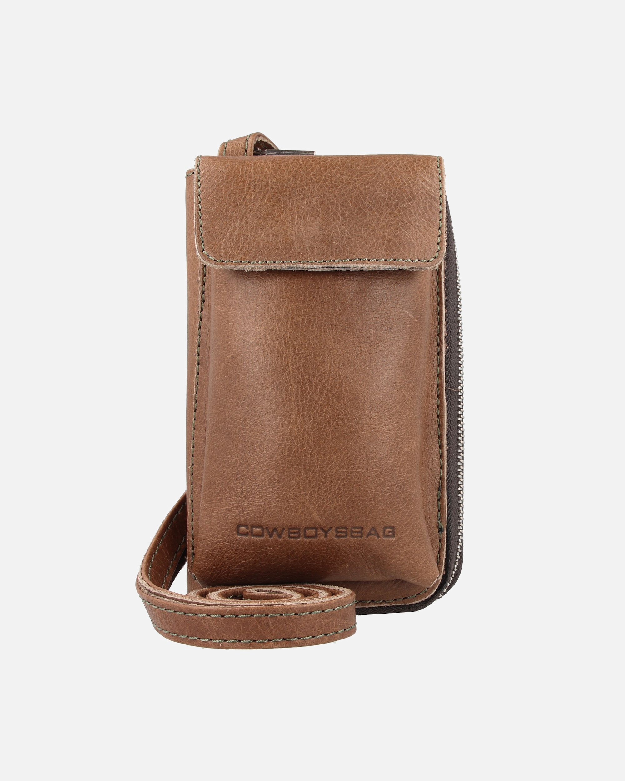 Handy Accessoire für Weiblich Cowboysbag Bonanza Garston Handytasche Leder 9 cm storm grey