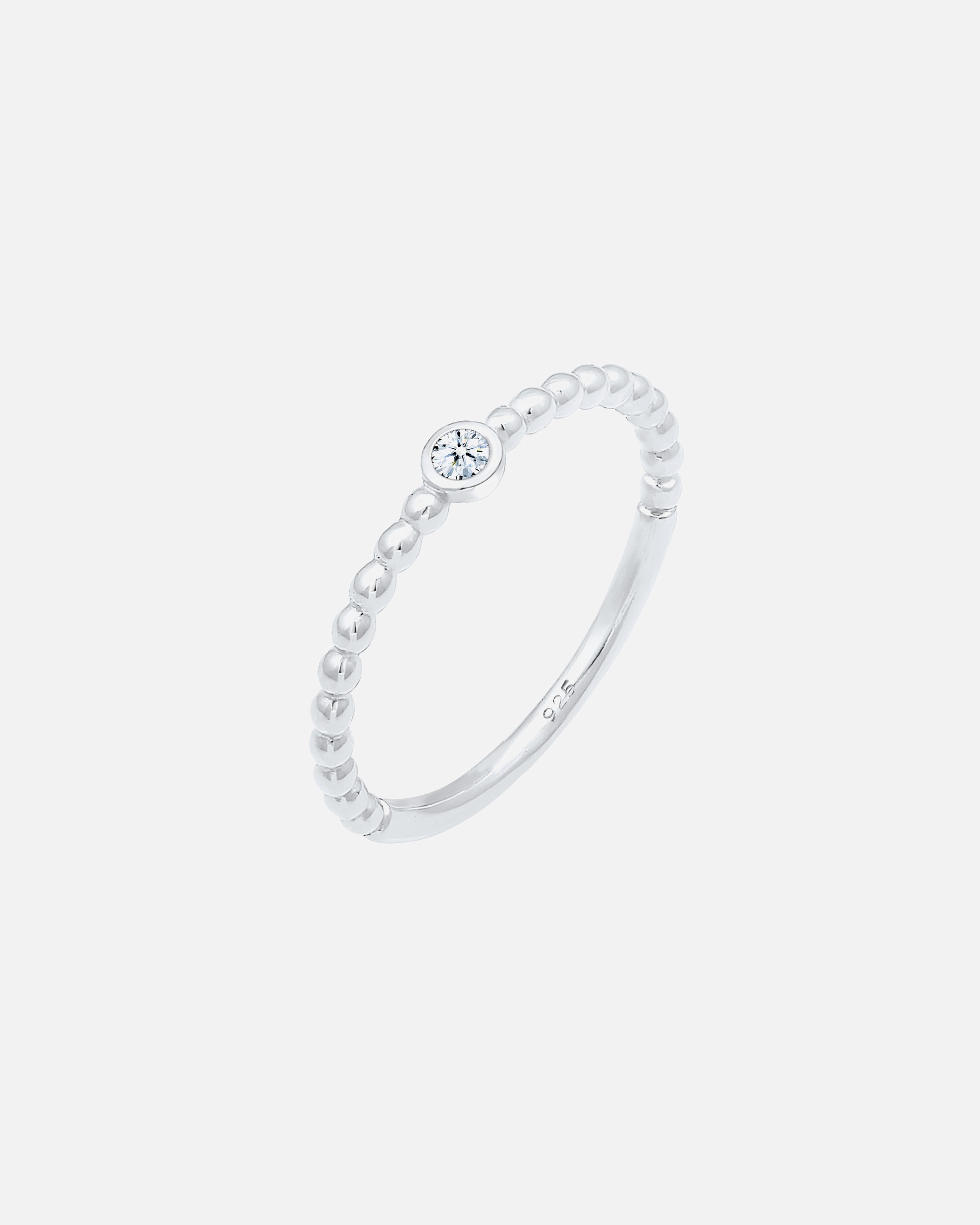 Ring für Weiblich Elli DIAMONDS Verlobung Geo Kugeln Diamant (0.03ct) 925er Silber 52