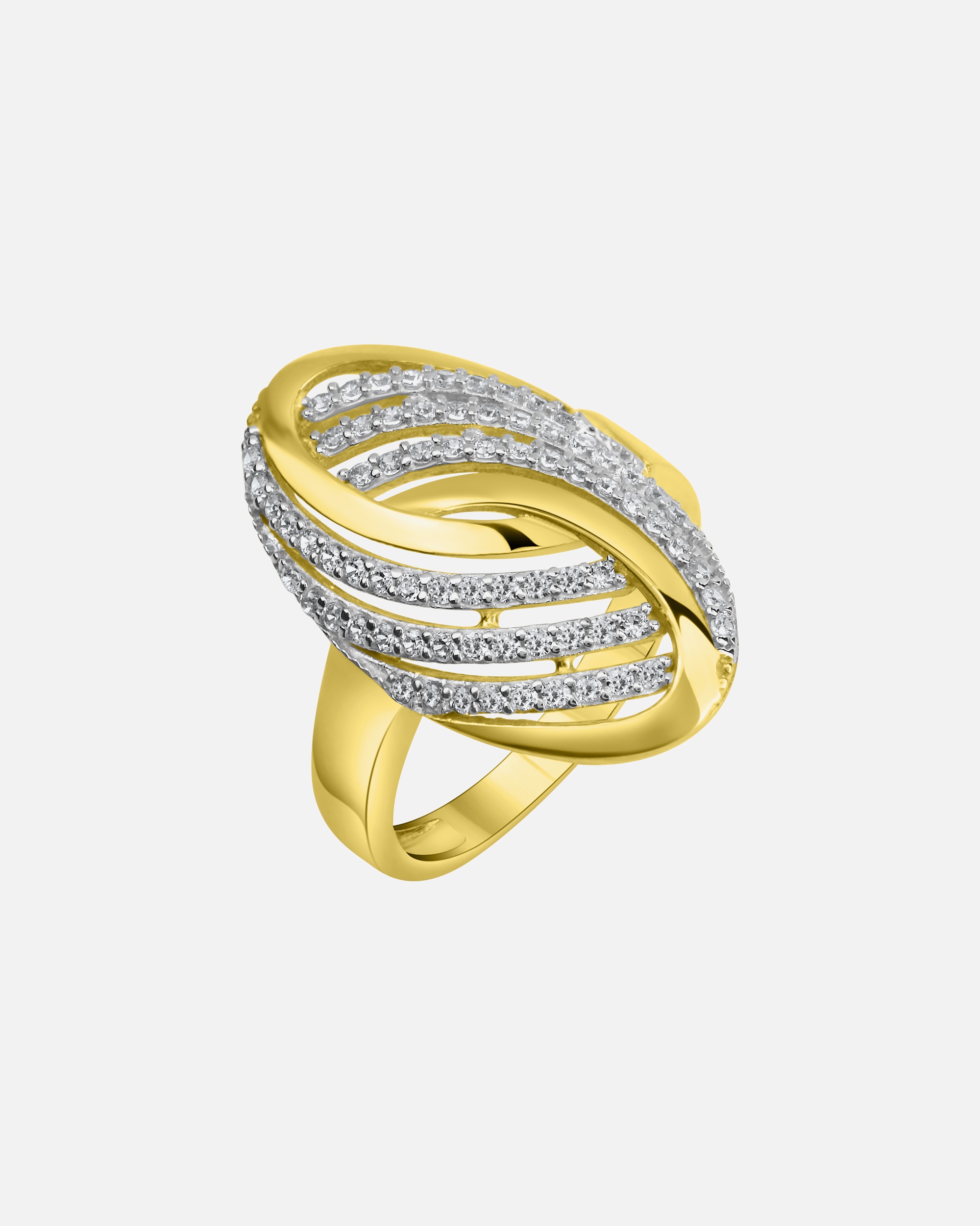 Ring für Weiblich Fascination by Ellen K. Ring 585/- Gold Zirkonia weiß 058 (18,5)