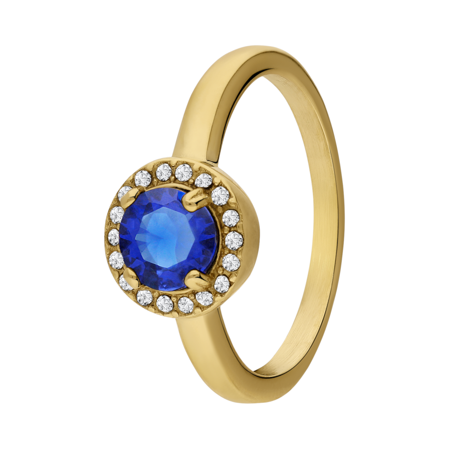 Lucardi Ring Stahl - Gelbgold 50mm Damen