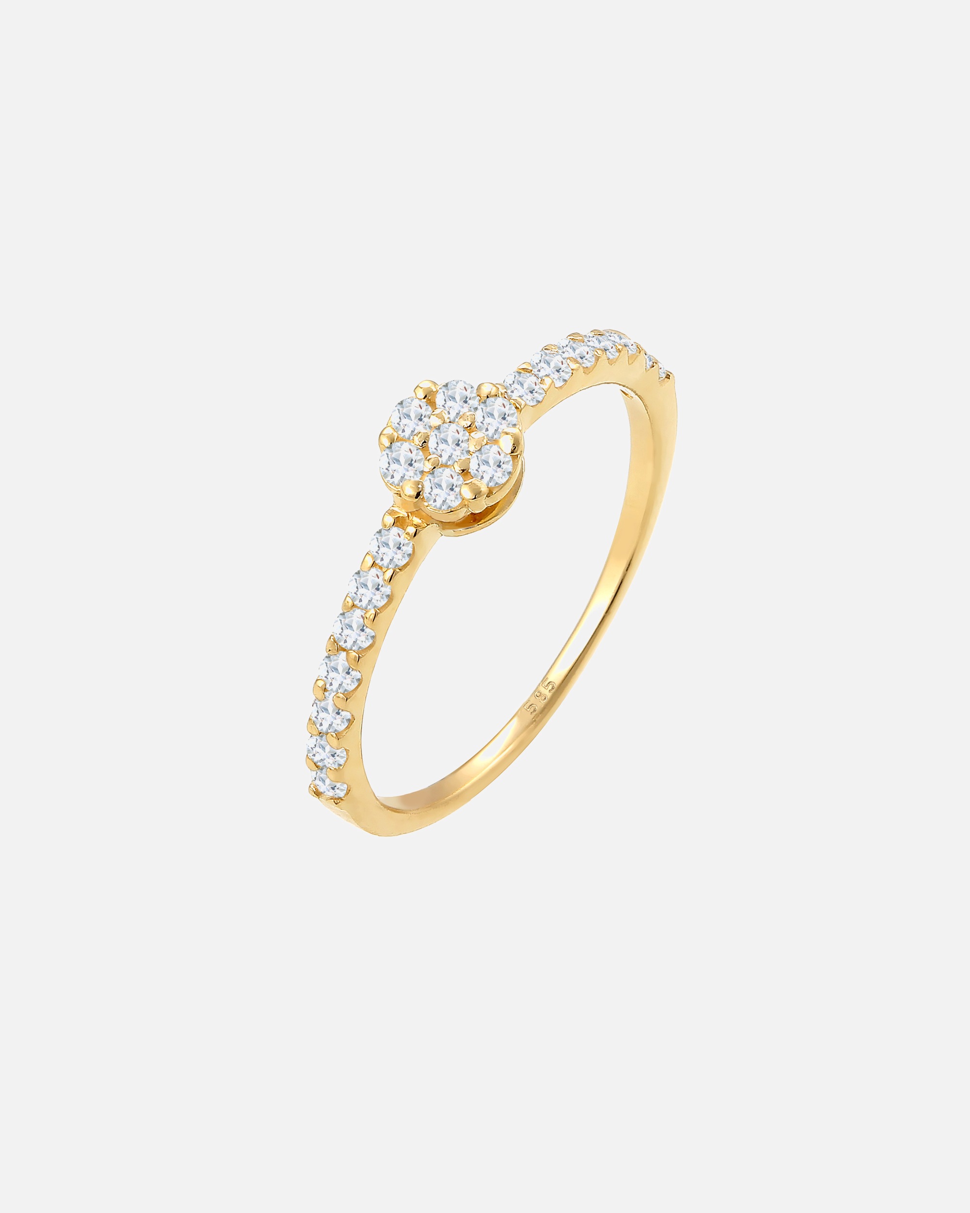 Ring für Weiblich Elli PREMIUM Verlobungsring Topas Edelstein Fein 585 Gelbgold 54
