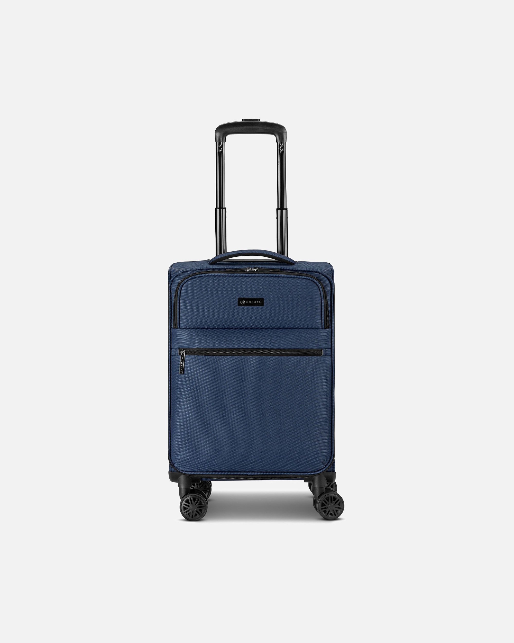 Handgepäckkoffer für Männlich Bugatti Valencia Soft 4 Rollen Kabinentrolley S 55 cm mit Dehnfalte navy