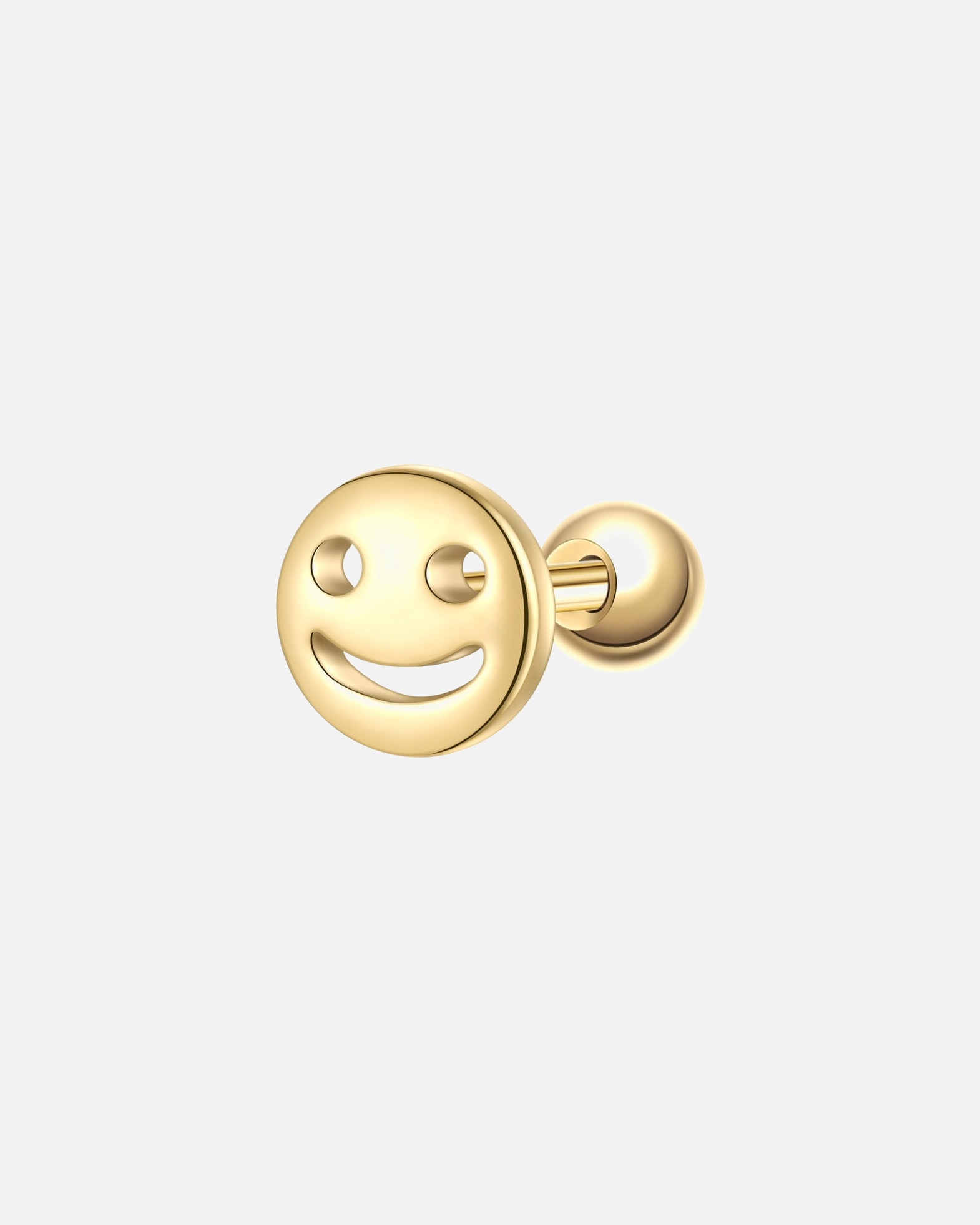 Ohrringe für Weiblich Glanzstücke München Ohrstecker Lucky Face aus Sterling Silber in Gelbgold 5,3 mm