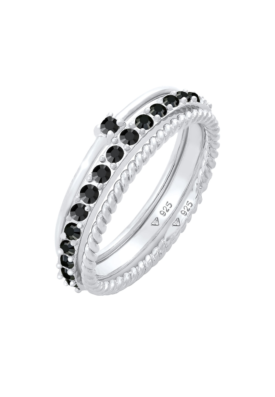 Elli Stapelring 3er Set 925 Silber, mit Kristallen von Swarovski 60 Damen