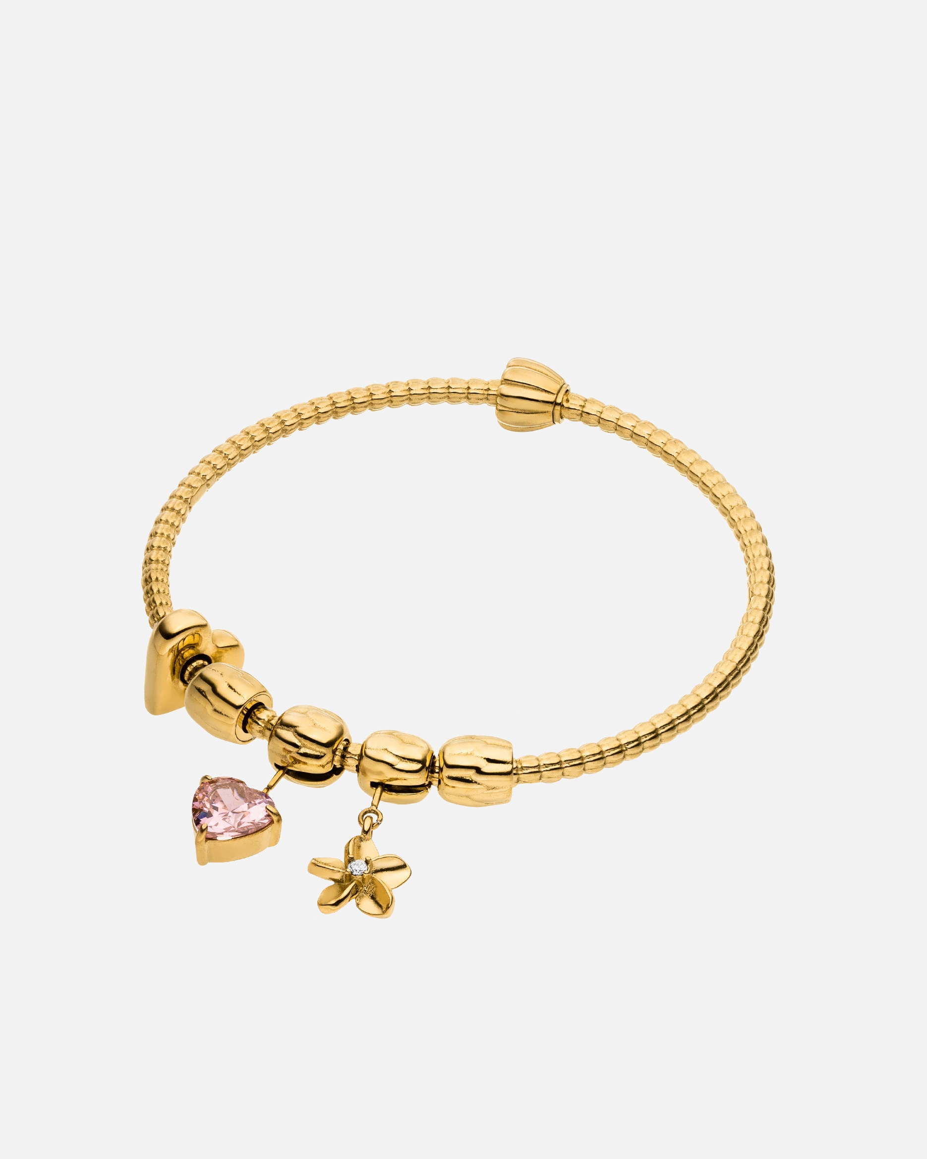 Armband für Unisex Purelei LEI Glitter Heart S-M Armreif-Set 100% Edelstahl Gold
