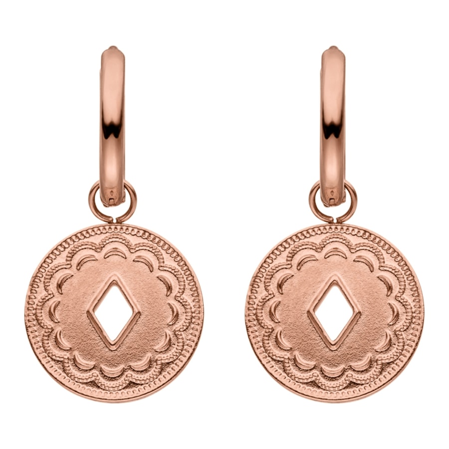Purelei Lolani Ohrringe 100% Edelstahl Rosegold Hellbraun Damen