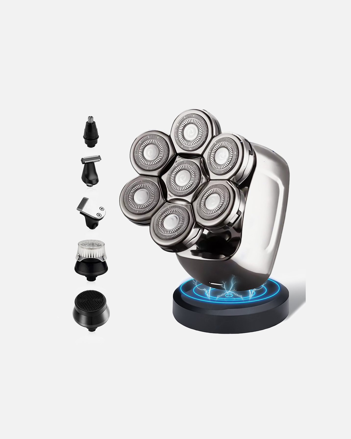 Haarschneider für Unisex Sansbeaute Default Brand Line 6-in-1-Rasierer für Männer – Trimmer – Haarschneider Skull Sharp PRO Silber