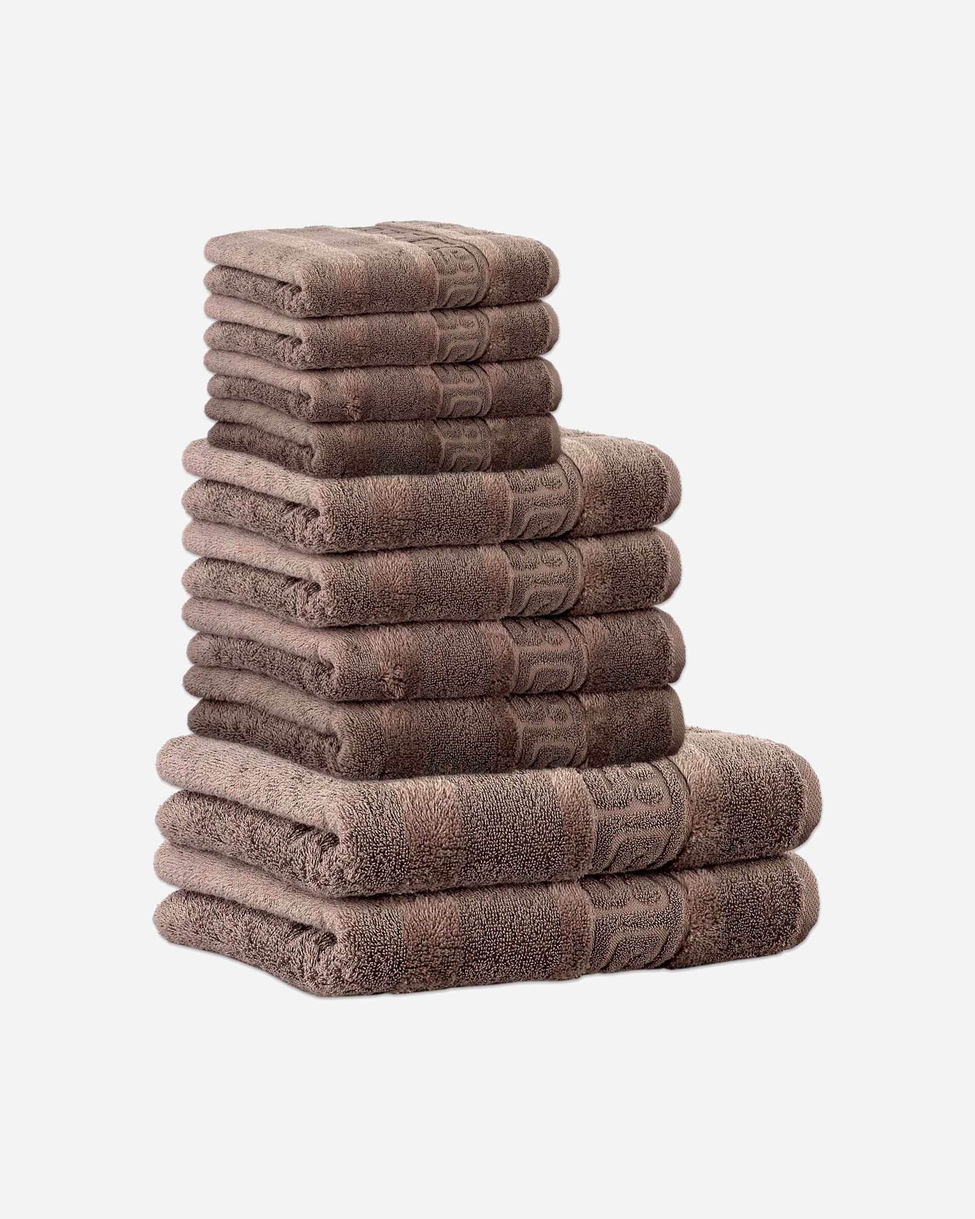 Handtuch für Unisex Cawö Handtuch 10er Pack 'C Noblesse' Walnuss