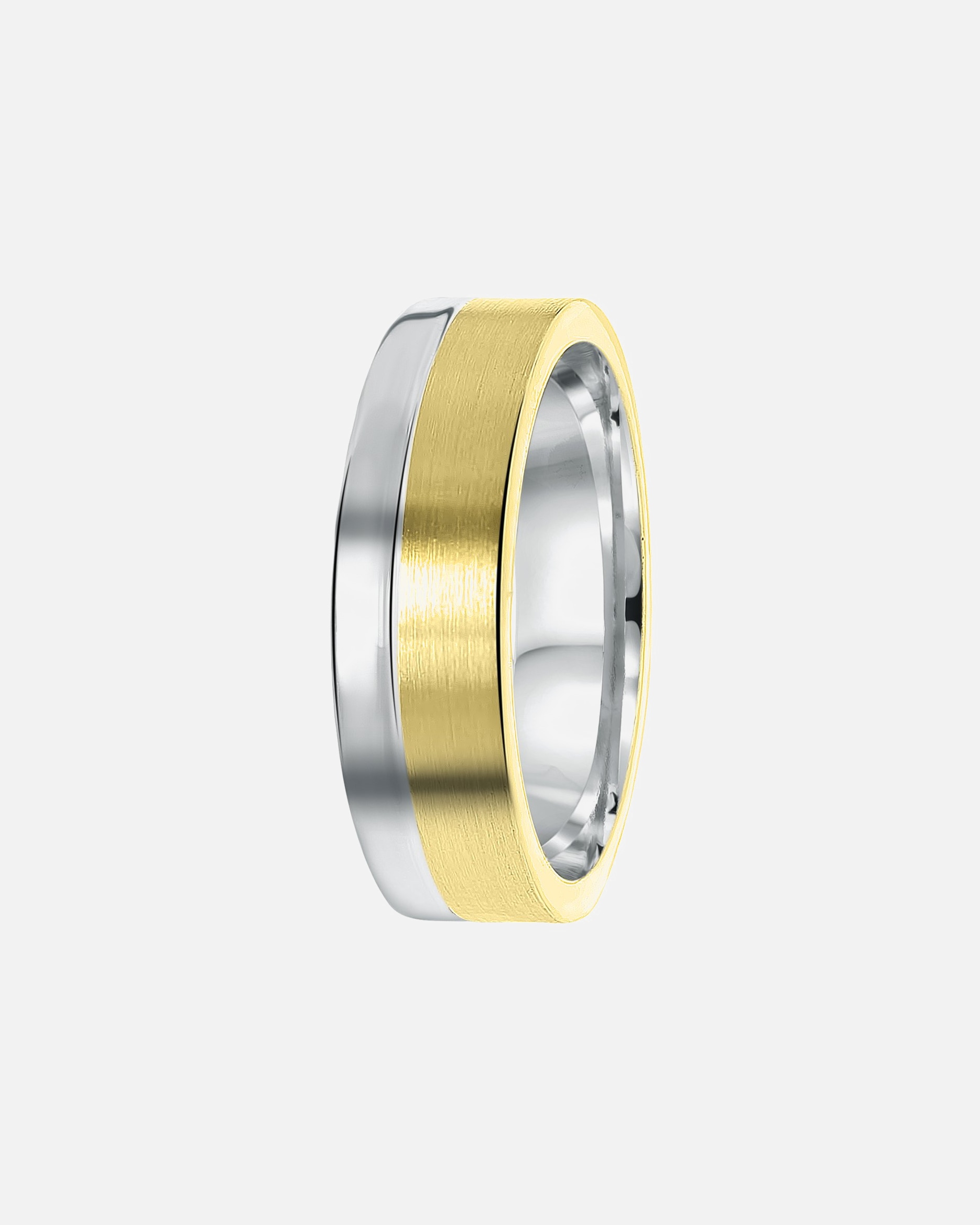 Ring für Männlich Lucardi Ringe 'Benidorm' 925 Silber - silbern-goldfarbig 63mm